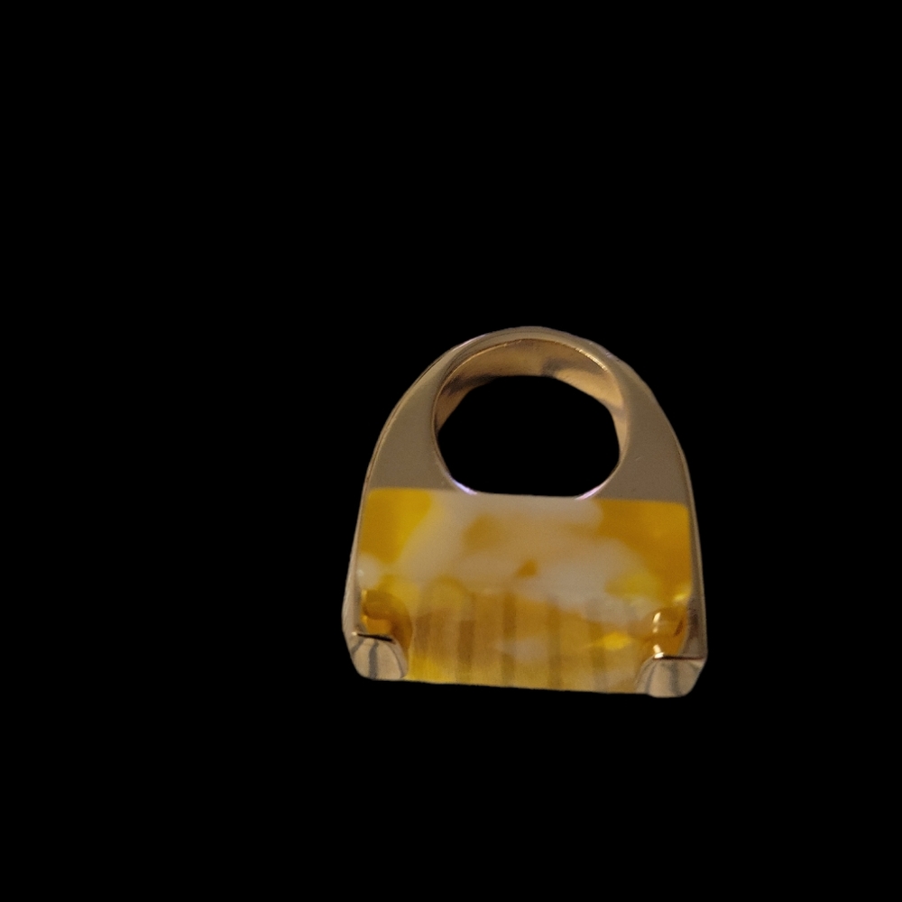 Yellow & Gold plated ring - Picture 2 of 4